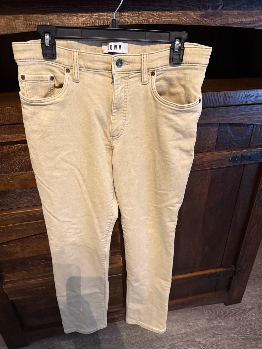 ROWM Men's Slim Straight Jeans in Tan 32x32